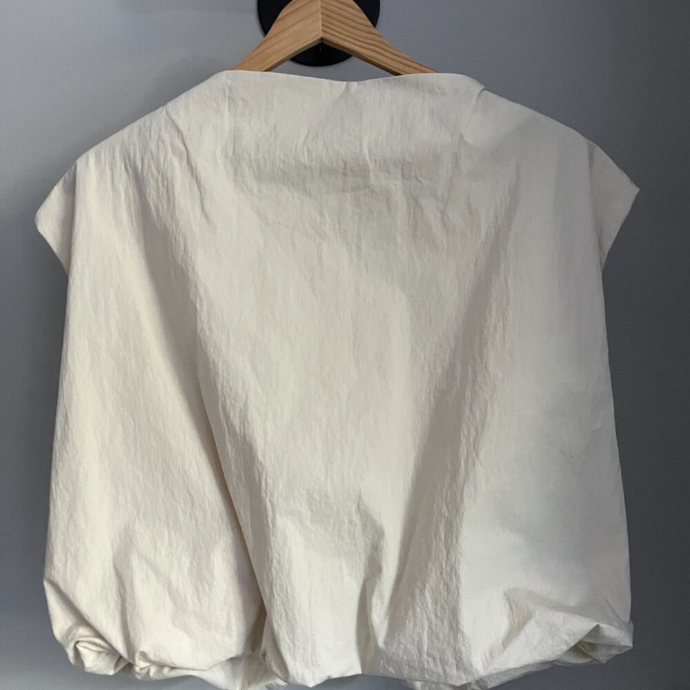 Zara Balloon Top ZW Collection in Ecru